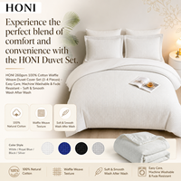 Ensemble de literie HONI avec logo personnalisé, en coton pur, lit double, style luxueux, couvre-lit moelleux pour un usage domestique