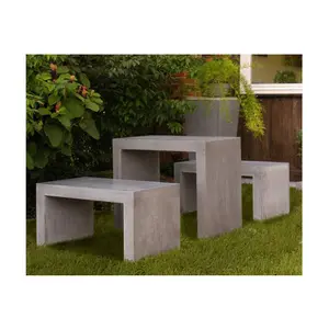 Morden Stijl Vuurkorf Tafel En Stoelen Stoel Eetkamer Ronde Tuinmeubilair Sets Waterdicht Tuin