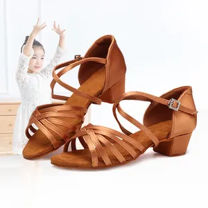 Chaussures de danse latine professionnelles pour enfants, fabrication de danse professionnelle de qualité pour femmes, vente en gros 501