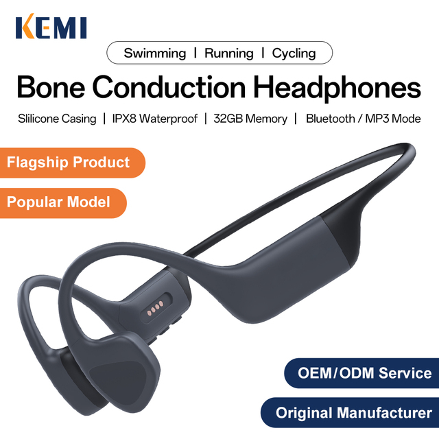 New Arrivals X16 Bone Conduction Sports Headphones IPX8 Waterproof Swimming Earbuds Open Ear Headsets BT5.4 Wireless Earphones