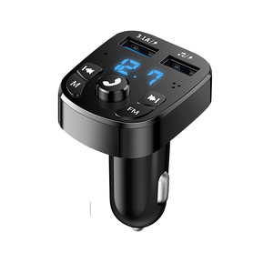 Xe Hands-free Bluetooth 5.0 FM Transmitter xe Bluetooth Kit MP3 modulator Máy nghe nhạc rảnh tay âm thanh Receiver 2 USB sạc nhanh