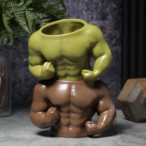 Taza de Cerámica Personalizada con Diseño 3D de Músculos Abdominales, Estilo Clásico, para Café, con Pequeña Maceta de Porcelana, Ideal para Fiestas y Jardinería - Product Image 2