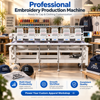 Machine à broder industrielle à 12 aiguilles pour vêtements plats, machine à broder informatisée à 6 têtes, prix