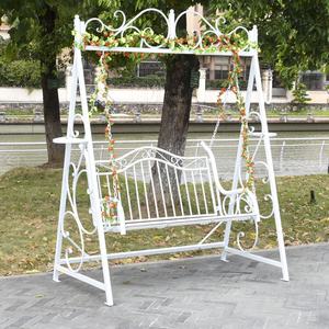 Columpio para exteriores, balancín, ocio, jardín, <span class=keywords><strong>silla</strong></span> <span class=keywords><strong>colgante</strong></span> de hierro, adultos, parque, balcón, esqueleto de Metal, <span class=keywords><strong>silla</strong></span> <span class=keywords><strong>colgante</strong></span> doble con toldo - Product Image 4