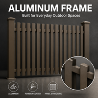 Clôture d'intimité en aluminium thermolaqué résistant aux intempéries, sur mesure, de qualité supérieure, avec modélisation 3D, design luxueux et écologique pour villa