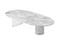 Table à manger de luxe en marbre naturel Telazzo pour la maison, design moderne, mobilier de salle à manger ovale, appartement personnalisé
