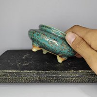 Pot à bonsaï émaillé de Yixing en forme d'encensoir