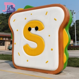 Pieza de Arte de resina de fibra de vidrio realista a gran escala personalizada queso Pizza hamburguesa escultura personalizada restaurante decoración hogar - Product Image 3