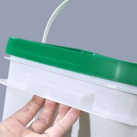 Boîte de rangement en plastique PP orange écologique Umetass 5L/10L/16L/25L Seau carré avec couvercle Recyclable Logo personnalisé Supermarché