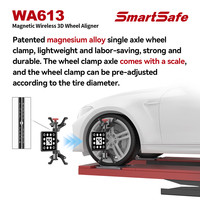 Machine d'alignement de roues portable SmartSafe WA613, aligneur de roues magnétique sans fil 3D