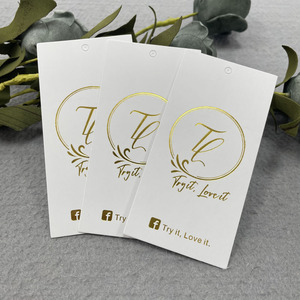 Sang Trọng Treo Thẻ Cho Phần Mở Rộng Tóc Quần Áo Treo Thẻ Nhãn Tùy Chỉnh In Tay Thẻ Cho Quần Áo Với Logo Thương Hiệu - Product Image 6