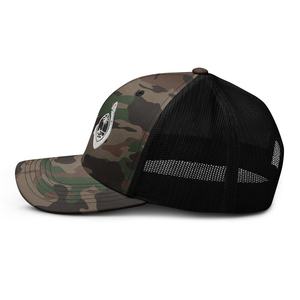Sombrero de camionero de camuflaje ODM al por mayor, gorra con logotipo bordado personalizado, parte trasera de malla de alta calidad, sombrero deportivo estructurado de 6 paneles, cierre ajustable - Product Image 5