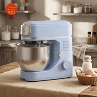 Batteur sur socle planétaire électrique 1000W, 12 vitesses, bol mélangeur en acier inoxydable 5,0L, crochet pétrisseur, fouet, design à tête inclinable, pour la pâtisserie