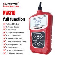 Escáner de Diagnóstico para Automóviles KONNWEI KW310, Lector de Códigos Automotrices, Herramienta de Escaneo OBD2 Profesional con Pantalla LCD, Lectura de Datos en Tiempo Real