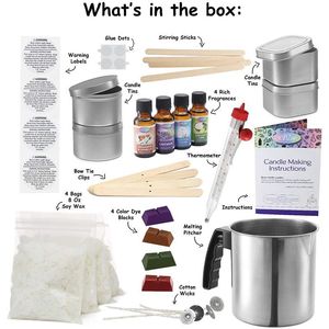 <span class=keywords><strong>Bougies</strong></span> de bricolage, grandes <span class=keywords><strong>bougies</strong></span> parfumées en cire d'abeille de soja, pour débutants, <span class=keywords><strong>Kit</strong></span> de fabrication, ensemble en bacs - Product Image 2