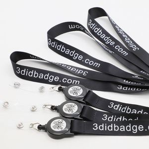 Polyester Lanyard Heat Transfer Printing Logo Event Conference Holder Breakaway <b>Buckle</b> Retractable Reel Strap Lanyard - Product Image 4