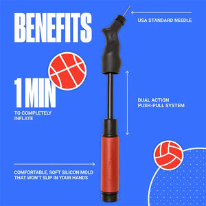 Pompa per Palloni Portatile a Doppia Azione, Mini Pompa Manuale per Calcio e Basket - Product Image 4
