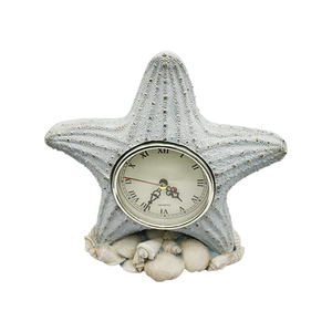 Reloj de Mesa de Resina con Forma de Estrella de Mar, Decoración Náutica Costera con Conchas, Números <span class=keywords><strong>Romanos</strong></span>, Regalo para el Hogar u Oficina - Product Image 6