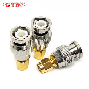 Đồng trục Vàng <span class=keywords><strong>SMA</strong></span> nam cắm để <span class=keywords><strong>BNC</strong></span> Nam thẳng <span class=keywords><strong>Adapter</strong></span> kết nối tương thích với RF SDI HD-SDI CCTV Camera cho kết nối thể loại - Product Image 5