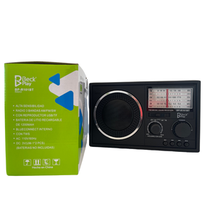 Radio <span class=keywords><strong>BECK</strong></span> PLAY BP-R101BT de 3 Bandas AM FM SW, Radio Portátil Recargable con Altavoz Integrado - Product Image 5