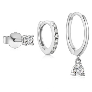Gold Plated Shiny Zircon Huggie <strong>Earrings</strong> Set Fashion Cartilage <strong>Second</strong> Hole Small Hoop Stud <strong>Earrings</strong> to My Daughter - Product Image 4