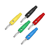 Qianjia QJBP006 Prises bananes 4 mm nickelées, connecteurs bananes 4 mm, adaptateur de prise 25.411