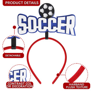 Funfree Fashion Nouveau Bandeau <span class=keywords><strong>de</strong></span> football en feutre et plastique avec motif ballon <span class=keywords><strong>de</strong></span> football pour les fans des États-Unis, du Mexique et du Canada, idéal pour les décorations <span class=keywords><strong>de</strong></span> fête - Product Image 4