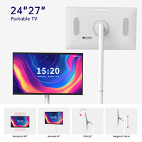 Pantalla Inteligente Portátil Inalámbrica de 24 Pulgadas, Sistema Android, 4-6 Horas de Duración, Pantalla Mate Anti-Reflejos, Resolución 4K Full HD, 40-75Hz
