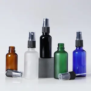 Botol semprotan minyak esensial parfum rumah, botol semprotan parfum rumah kaca buram bulat 30ml 50ml 100ml