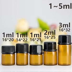 Nhà Sản Xuất Nguồn Cung Cấp Kích Thước Nhỏ L Thủy Tinh Màu Nâu Tinh Dầu Chai 1Ml 2Ml <span class=keywords><strong>3Ml</strong></span> Vít Cap PP Thử Mẫu Chai Đóng Gói lại - Product Image 3