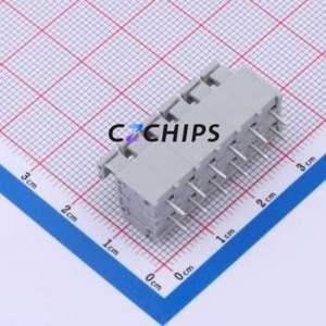 DB260-5.0-6P-GY Spring Terminal Block Through hole Component (THT),P=5mm Connector 1x6P 5mm Gray 6P - Product Image 2