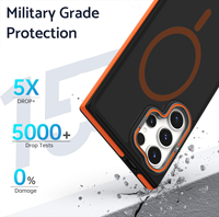 Geschikt voor Samsung Galaxy S26 Ultra telefoonhoesje, nieuwe matte hoes met verborgen camera standaard, volledige bescherming, valbestendig, magnetisch opladen