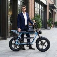 Bicicleta eléctrica de último diseño, modelo nuevo de 48V con neumáticos anchos de 20 pulgadas, Scrambler E-bike para desplazamientos urbanos a la moda.