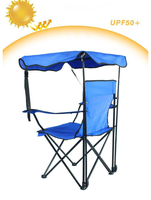 Chaise pliante de camping et de pique-nique portable en fer, style plafond, pour la protection solaire, la plage, le jardin, la randonnée, la pêche et les activités de plein air