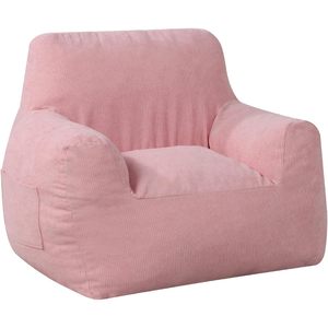 Modern <b>Bean</b> <b>Bag</b> Chair with Shered Foam Filled Sofa Toddler Chair in Corduroy Fabric Safety Design for Kids Bedroom Use - Product Image 3