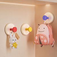 Afneembare kleurrijke vacuümzuignap haak zonder boren, ABS wandmontage handdoek/kleed/jas houder voor badkamer, keuken, huis, kamer.