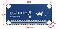Módulo de Pantalla LCD TFT Weixue de 1.44 Pulgadas para Raspberry Pi 4ª Generación 3B+, Placa de Expansión HAT con Interfaz SPI