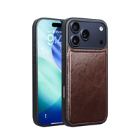 Étui en cuir intégral pour iPhone 18 17 Pro Max, finition lisse, protection renforcée de l'appareil photo et coque de protection ajustée
