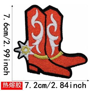 แพทช์ปักลายหัวกะโหลกคาวบอยสีสดแบบรีดติดเสื้อผ้า หมวก กระเป๋า สำหรับตกแต่ง - Product Image 5