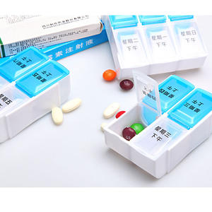 Pastillero Portátil de 7 Días con 14 Compartimentos, Uso Matutino y Vespertino, Desmontable, Sellado, Resistente a la Humedad, Nuevo Producto Hecho de PP y ABS - Product Image 5