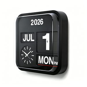 <span class=keywords><strong>Horloge</strong></span> murale vintage à affichage de mois/jour/date - Product Image 5