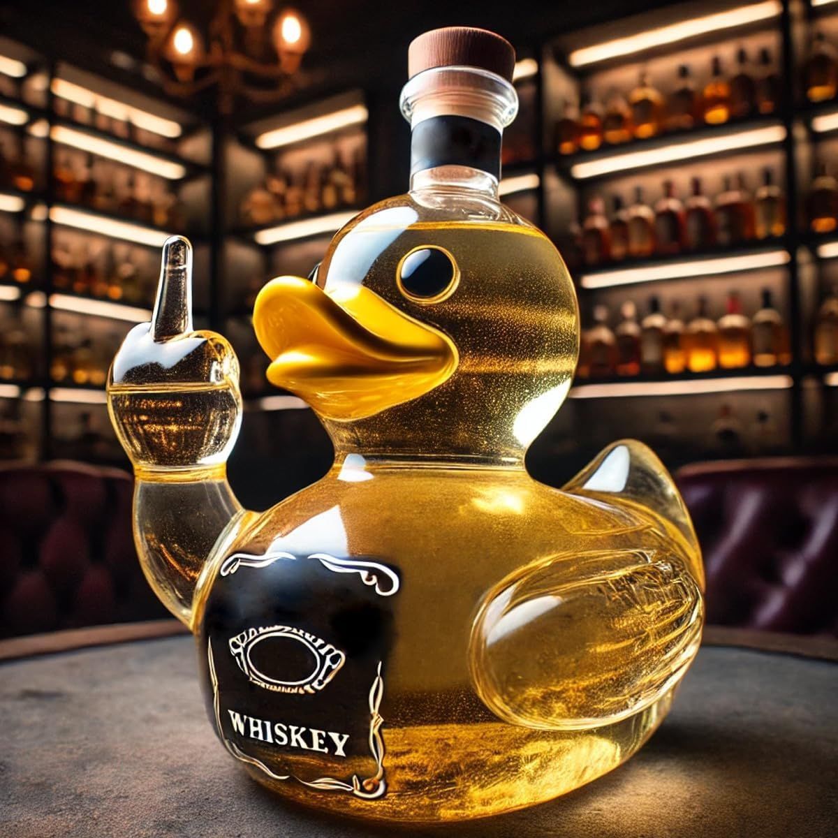 Canard d (autocollant noir)