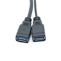2025 nouveau USB 3.0 a 1 mâle à 2 double USB femelle Hub de données adaptateur d'alimentation Y séparateur USB charge câble d'alimentation cordon câbles d'extension