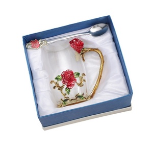 แก้วน้ำและแก้วกาแฟเคลือบสีเคลือบเงาแบบสร้างสรรค์ สไ<span class=keywords><strong>ต</strong></span>ล์ยุโรป ทนความร้อน เหมาะสำหรับเป็นของขวัญ - Product Image 5