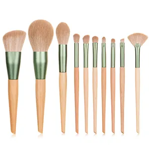 10 Green Green Brush Set Blush Powder Eyeshadow Nose Shadow Base Powder Powder Makeup Tool
