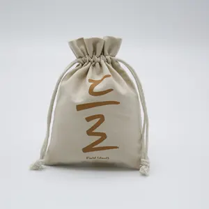 High Quality Drawstring Bag Custom High Quality Cotton Canvas Jewelry Pouch Cute Drawstring Bag