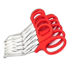 Ciseaux de traumatologie EMT KAHLU ORTHOPEDIC de haute qualité, lame en acier inoxydable antiadhésive de forme incurvée, manche rose de 7,25 pouces - Product Image 1