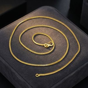 Cadenas de Moda al por Mayor: Collares con Diseño de Serpiente Chapados en Oro de 14K, 18K, 24K, Estilo Eslabón de Serpiente, Cadenas de Latón Dorado - Product Image 5