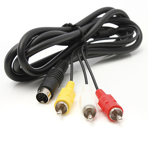 Venta al por mayor 9 pin a 3RCA Audio Video AV Cable 1,8 m reemplazo para <span class=keywords><strong>Sega</strong></span> Genesis 2 o <span class=keywords><strong>3</strong></span> <span class=keywords><strong>Mega</strong></span> <span class=keywords><strong>Drive</strong></span> 2 y <span class=keywords><strong>3</strong></span> A/V RCA Cable de conexión - Product Image 2