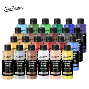 Xin Bowen 24 Color Per Set 60ML Acrylic Paint Set With Solid Watercolor Pigment Art Paint For Painting